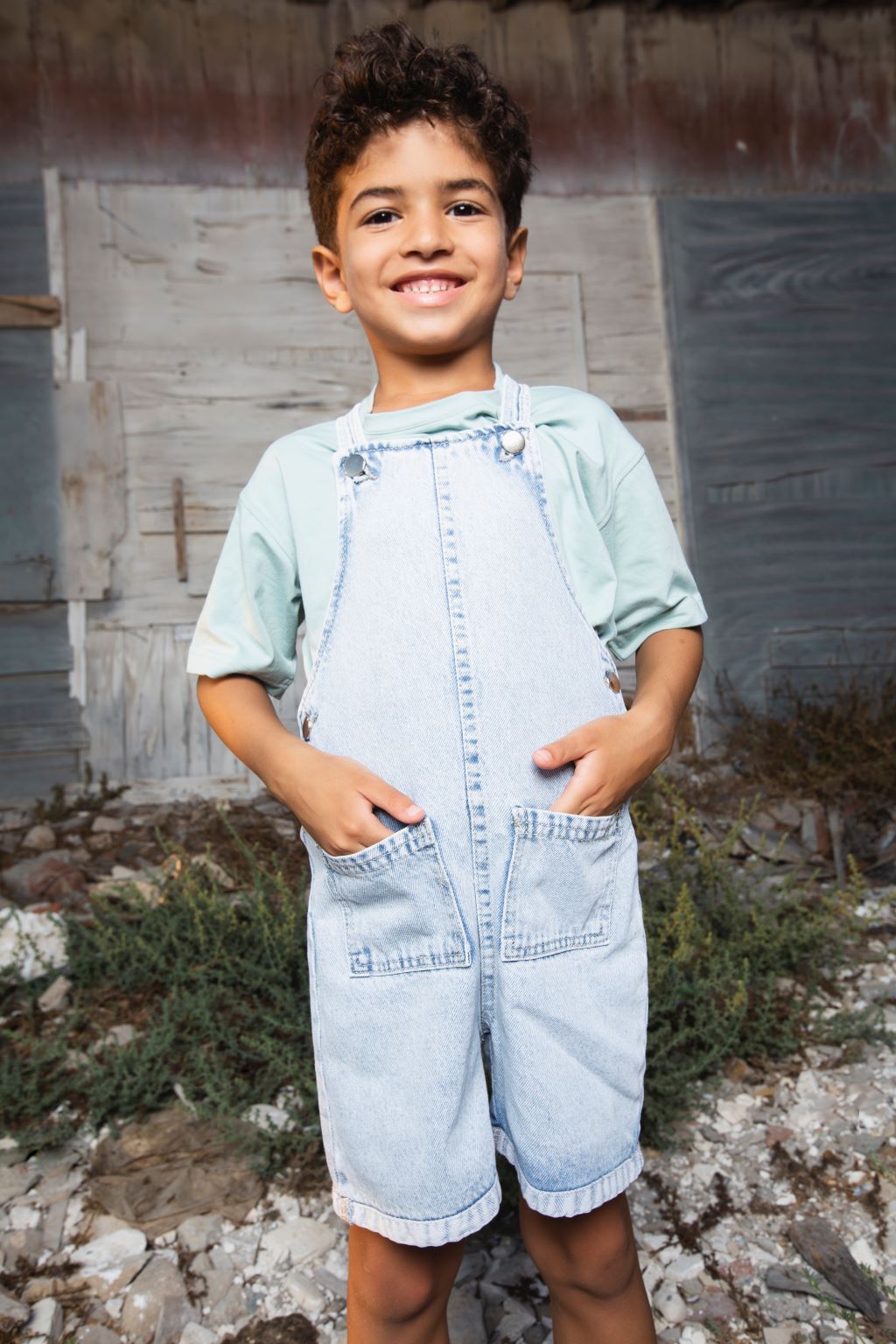 Denim Shorts Jumpsuit